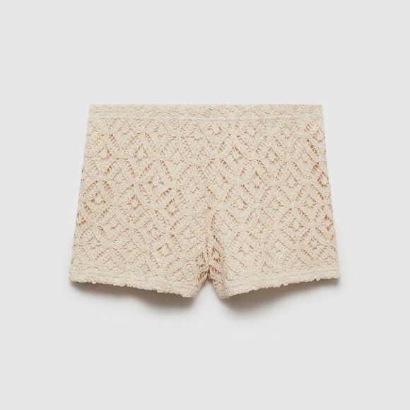 MANGO Crochet Straight-Fit Shorts - Picture 1 of 4